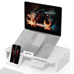 Heymaster Ergonomik Monitör Standı Yükseltici, Dizüstü Bilgisayar Standı Katlanabilir Çok Açılı Ayarlanabilir Taşınabilir Katlanabilir Ayak, MacBook, Air, Pro, Surface Laptop ile Uyumlu (9-17 inç)