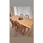 HFAY Doğal Çam Aağaç Ahşap Ayak Mutfak&Yemek Masası 150x80