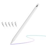HFENGZN iPad Apple Pencil 9. ve 10. Nesil, iPad Avuç İçi Reddetme ve Eğim Hassasiyeti için Hızlı Şarj Stylus Kalem, iPad Pro 11/12.9", iPad Mini 5/6, iPad 6/7/8/9/10, iPad Air 3/4/5 ile Uyumlu (Beyaz)