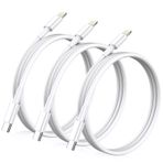 HFHSCN Gerçek 20W USB C - Yıldırım Kablosu iPhone Hızlı Şarj Kablosu, [3ft 3 Paket] Mfi Sertifikalı USB-C Apple Power Hızlı Şarj Kablosu iPhone 14/13/12/12 Pro Max/11/11Pro/XS/Max/XR/X/8/8Plus/iPad-Beyaz