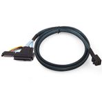 H!Fiber.com 12G Dahili Mini SAS HD SFF-8643 - U.2 SFF-8639 NVMe SSD Kablosu, 15 pinli Erkek SATA Güç Konnektörü, PCIe 4.0, 12Gbps, 85 Ohm, 1-Metre (3.3 ft)