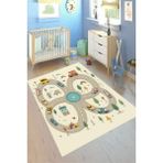 Hfs Home Dekorasyon Çocuk Halısı Oyun Matı Yol Trafik Desenli Eğitici Kaymaz Taban Yıkanabilir Halı - 200 x 290 cm - Renkli
