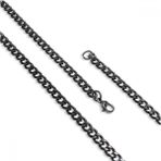 Hg.Aksesuar Çelik Erkek Zincir Kolye 1.6mm - Siyah - 60 cm