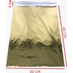 Hg Ambalaj 20 Adet 30X45 cm Bantlı Metalize Gold Renk Hediye Paketi Poşeti, Hediye Poşeti ( 30X40+5 Cm) - Gold - Altın