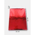 Hg Ambalaj 20 Adet 30X45 cm Bantlı Metalize Kırmızı Renk Hediye Paketi Poşeti, Hediye Poşeti ( 30X40+5 Cm)