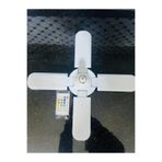 HG Bluetooth Hoparlör Disko Topu Rgb Led Işıklı Renkli Işık Lamba 4 Kanatlı Kumandalı Ampul