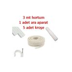 H&G ETİCARET Klima Su Tahliye Hortumu 3 Metre + Ek Parça + 5 Adet Kroşe KLM060