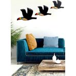 Hg Home&Game Ahşap 3 Lü Tukan Kuşu Duvar Dekor Tukan002