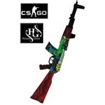 Hg Home&Game Ahşap Cs-Go Ak-47 Ateş Yılanı - Fire Serpent Lastik Atar Oyuncak Gamer Hediyelik