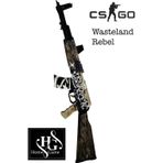 Hg Home&Game Ahşap Cs-Go Ak-47 Wasteland Rebel ( Çöl İsyancısı) Skin Kaplamalı Lastik Atar Oyuncak