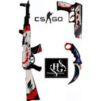 Hg Home&Game Ahşap Cs - Go Ak47 Asiimov Skin Kaplama Oyuncak Set1