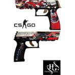 Hg Home&Game Ahşap Cs Go Bloodsport Ve Kill Confirmed Skin Kaplamalı 2Li Lastik Atan Tabanca Set3 Gamer Set