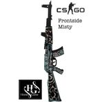 Hg Home&Game Ahşap Cs-Go Frontside Misty Skin Kaplamalı Ak-47 Lastik Atar Oyuncak Tüfek