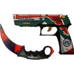 Hg Home&Game Ahşap Cs-Go P250 Tabanca Karambite Oyuncak Set 7002