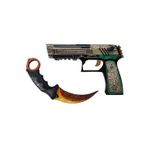 Hg Home&Game Ahşap Cs-Go P250 Tabanca Karambite Oyuncak Set 7010