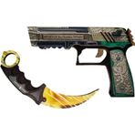 Hg Home&Game Ahşap Cs-Go P250 Tabanca Karambite Oyuncak Set 7011