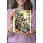 hg home&game Baykuş Desenli Bez Kitap Kılıfı – Baskılı Kumaş Kitap Kabı, Kitap Koruyucu Model3