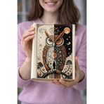 HG Home&Game Baykuş Desenli Bez Kitap Kılıfı – Baskılı Kumaş Kitap Kabı, Kitap Koruyucu model4