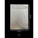 HG Tedarik 20 Adet 25X35 cm Bantlı Metalize Lüks Hediye Paketi Poşeti, Hediye Poşeti ( 25X30+5 Cm, Gümüş)
