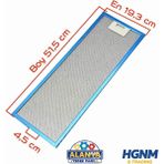 Hgnm E-Trading 19,5x51,5 cm Davlumbaz Yağ Filtresi | 195x515 mm Alüminyum Aspiratör Filtresi Teli 515x195 | Klipsli 4,5 - Aspiratör & Davlumbaz