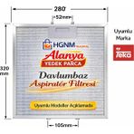 Hgnm E-Trading 40472618 Teka Uyumlu 320x282 mm Metal Davlumbaz Yağ Filtresi – DE60, DE70.2, DE90.2, TCE60, DS60.1 - Aspiratör & Davlumbaz