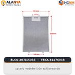 Hgnm E-Trading 81476048 - Teka Davlumbaz Aspiratör Filtresi 320X235MM Db-60, DB-60INOX, DB60, Dbdı-90 B7 - Aspiratör & Davlumbaz