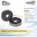 Hgnm E-Trading Alveus F17 Davlumbaz Karbon Filtresi 14 cm (2 Adet) – Aktif Karbon Filtre Bacasız Aspiratör Davlumbaz Filtresi | Alveus F17 60, Gusto 60 Inox, Mimoza F17, DV9000 DV9007