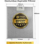 Hgnm E-Trading Siemens LC94BA521T/02 Davlumbaz Yağ Filtresi 387×265 mm – Bosch 00742967, 4242001260069 Uyumlu Alüminyum Aspiratör Filtresi Bosch, Siemens, Neff, Balay Davlumbaz Filtresi
