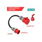 hgsşarj , 5x32A Priz(Kapaklı), 5x16A Fiş Dönüştürücü Adaptör. Elektrikli Araç Şarj Kablosu