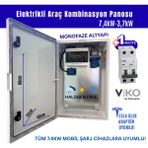 Hgsşarj "bluepan" 7,4kw 3X32A Monofaze Elektrikli Araç Kombinasyon Panosu Tesla Blue Adaptör Uyumlu Vıko Sigorta Grubu Kombinasyon Kutusu - Viko/Panasonic