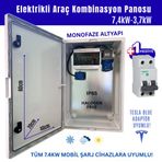 Hgsşarj "BluePan" 7,4kW Elektrikli Araç Kombinasyon Panosu Sch neider Sigorta Grubu