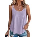 Hgyfcnb Kadın Tank Top Yaz Spagetti Cami Bluz Üst Parça Kolsuz Kaşmir Gömlek, A-lila, S