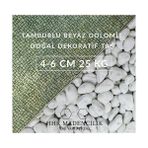 Hhk Beyaz Dolomit Doğal Dekoratif Taş 4-6 Cm 25 Kg