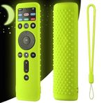 Hi Color VIZIO XRT260 Akıllı TV Uzaktan Kumandası için Silikon Kapak VIZIO XRT260 Silikon Kılıf Kapak Darbeye Dayanıklı Kaymaz Silikon Kılıf Kordonlu (Glow Green)