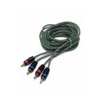 Hi-Fi 5 Metre RCA Kablo | Amfi – Subwoofer Ses Sistemi Bağlantı Kablosu | Net Ses İletimi