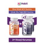 Hi Habit Acv Elma Sirkesi Gummy - Bso Çörek Otu Yağı Gummy Gıda Takviyesi Seti