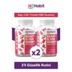 Hi Habit HSN Saç, Cilt ve Tırnak Vitamini Takviye Edici Gıda Seti (60 Günlük)