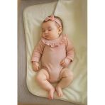 H&İ HOME TEXTILE Bebek Battaniyesi - Wellsoft - Biyeli - Ekru - 75x100 cm