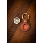 Hi Leather Airtag Uyumlu Deri Kılıfı Anahtarlık / Deri El Yapımı - Rose