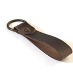 Hi Leather Deri Anahtarlık Kestane
