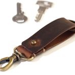 Hi Leather Virtus Deri Anahtarlık Camel