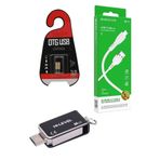 Hi-Level 64 Gb Mini Otg Usb Bellek Borofone Micro Usb Şarj Kablosu Powerway Micro To Type-c Dönüştürücü