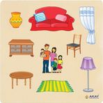 Hi-Q Toys Ev Eşyaları Ahşap Tutmalı Puzzle