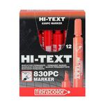 Hi-Text 830Pb Kırmızı 12'li Permanent M Yuvarlak Uç