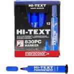 Hi-Text Permanent 830PC Kesik Uçlu Mavi Markör Kalem 12'li