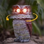 HIAME LED solar lamba, bahçe fişi, bahçe lambası, gerçekçi baykuş, çim bahçe lambası, güneş enerjili lambalar, su geçirmez, otomatik açma/kapama, arka bahçe, çim aydınlatma C (C)