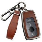 HIBEYO Akıllı araba anahtarı kılıfı, Mercedes sınıfı A B C E S CLA GLA GLE GLC GLK AMG E200L E300 için uygun koruyucu kılıf, anahtar kutusu, uzaktan kumandalı anahtar kutusu, anahtar gövdesi,
