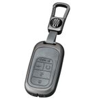 HIBEYO Araba anahtarı kılıfı Honda Civic Accord CR-V HR-V XR-V Pilot Sport SI ex EX-L Touring için uygun koruma kılıfı uzaktan kumanda anahtar kılıfı anahtar halkalı araba aksesuarı - 5 tuşlu
