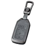 HIBEYO Araba anahtarı kılıfı Honda CR-V CR-Z Civic Accord Pilot CRV Stepwgn Elysion Fit Odyssey için uygun koruyucu kılıf uzaktan kumanda anahtar kılıfı anahtar halkası ile araba aksesuarları -5 tuşlu