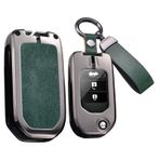 HIBEYO Honda Civic HRV CRV XRV CR-V Crider Odyssey Pilot Fit Accord ile uyumlu araba anahtarı kılıfı koruma aksesuarı korumalı katlanır anahtar koruyucu kılıf anahtar düzenleyici anahtar kılıfı